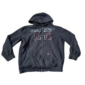 Vintage Y2K Dickies Black Full Zip Hooded Hoodied Sweatshirt Mens M